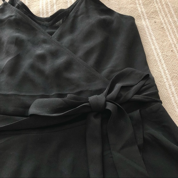 Express Wrap Front Skort Romper with Bow - Picture 9 of 17